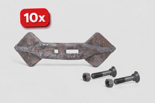 10x doppelherzschar langloch - 10x,