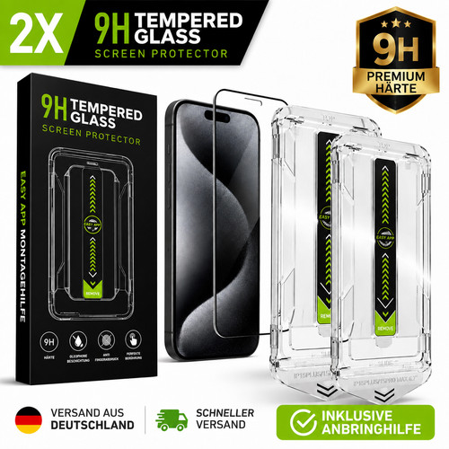 Panzerfolie iphone 15 - 2x,